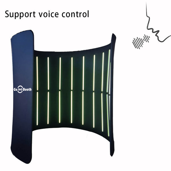 GO360BOOTH D8V Voice Control Semicircle 360 LED Photo Booth Backdrop