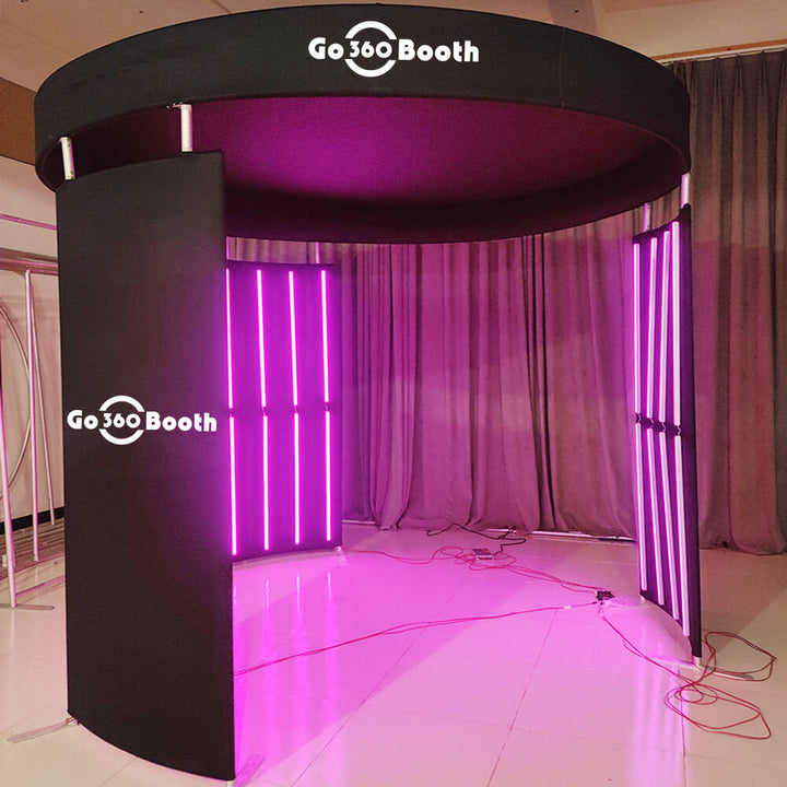 Round 360 Led Photo Booth Enclosure Backdrop Right