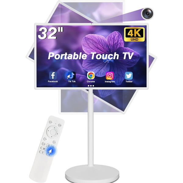 GO360BOOTH D32 Stanbyme Portable TV with 32" Touch Screen with Built-in Camera