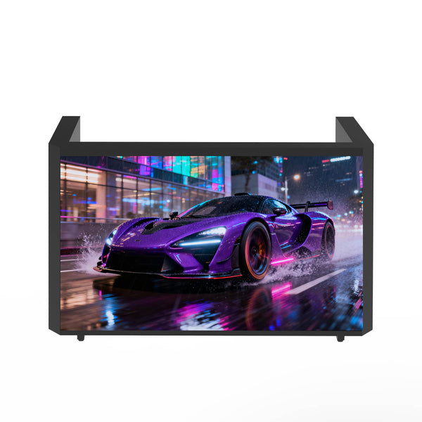 GO360BOOTH 6FT LED DJ Booth - Portable Standing DJ Booth - LED Video Wall Display Screen DJ Booth