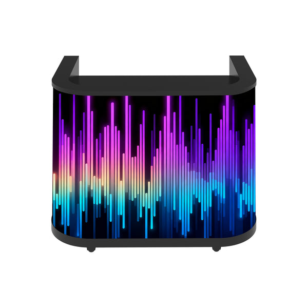GO360BOOTH LED Curved DJ Booth - Movable Standing DJ Booth