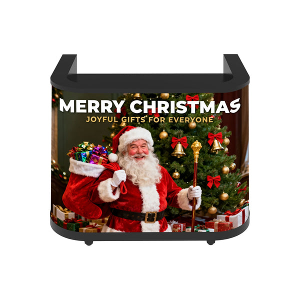 GO360BOOTH 5FT LED Curved DJ Booth - Movable Standing DJ Booth