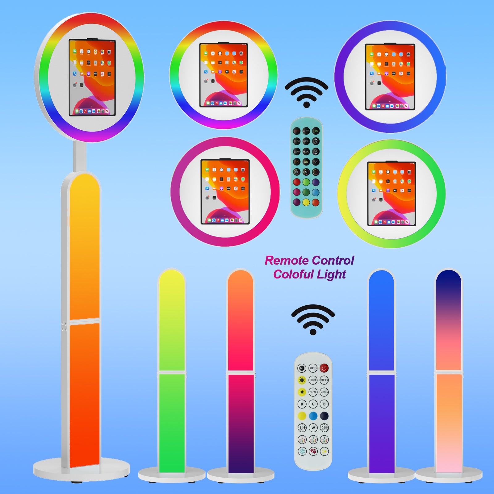 GO360BOOTH A7 iPad Photo Booth-Remote Controls RGB lights
