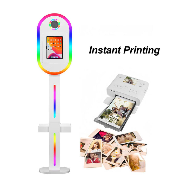 GO360BOOTH A6 iPad Photo Booth-Ellipse-APP Controls RGB lights