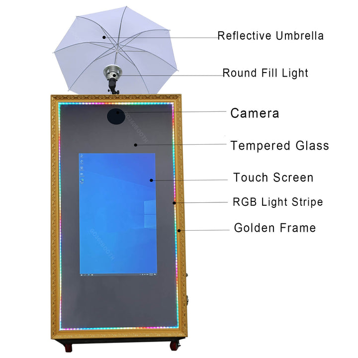 GO360BOOTH M53R 55“ Mirror Photo Booth 