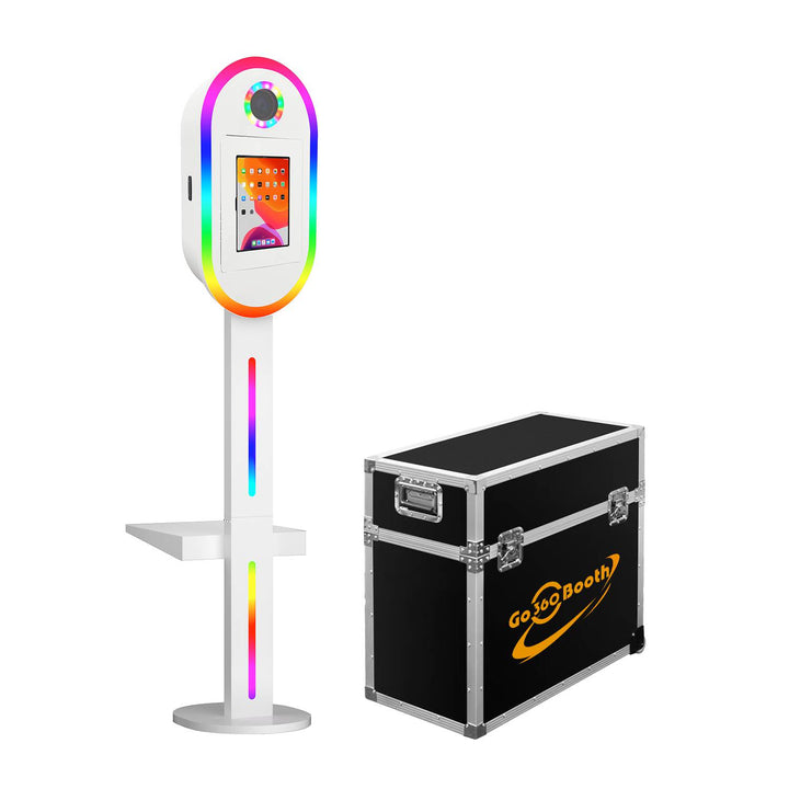 GO360BOOTH A6 iPad Photo Booth-Ellipse-APP Controls RGB lights
