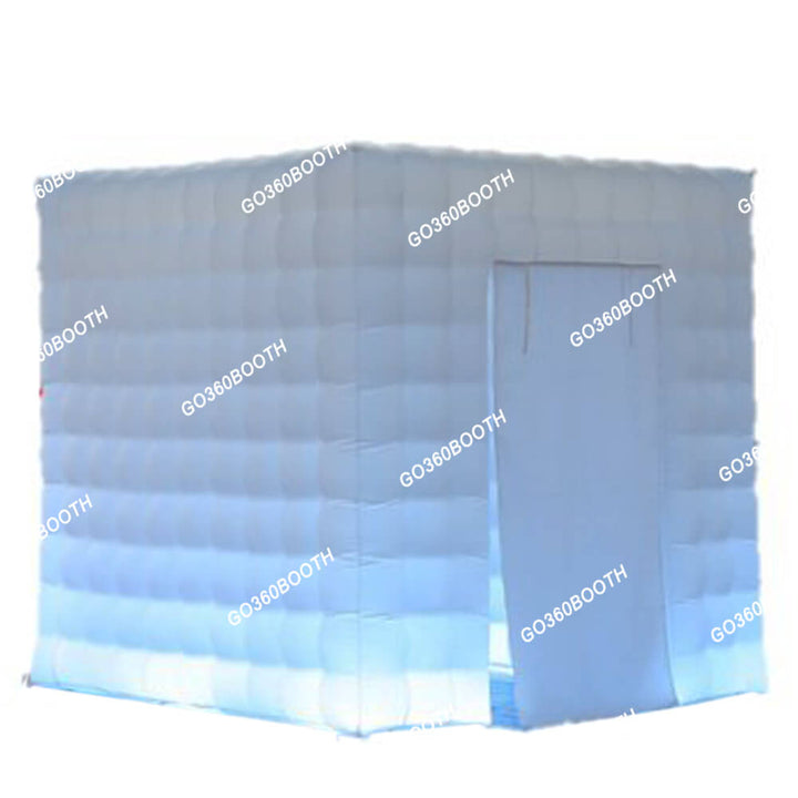 White Cube portable inflatable photo booth side