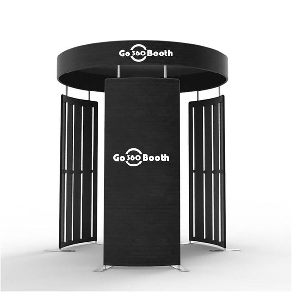 Round 360 Led Photo Booth Enclosure Backdrop Front
