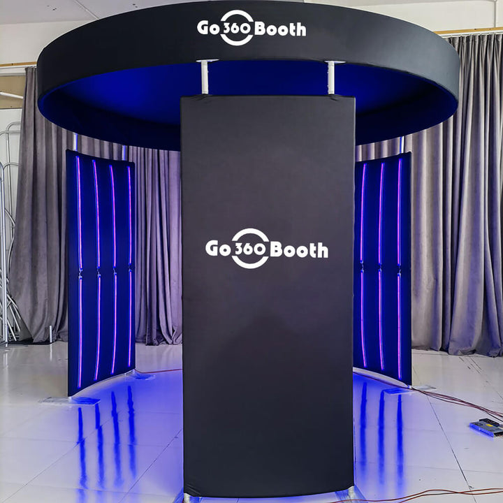Round 360 Led Photo Booth Enclosure Backdrop Side
